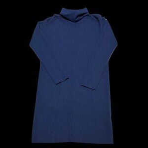 Banana Republic Petite Small Dark Navy Blue Turtleneck Dress